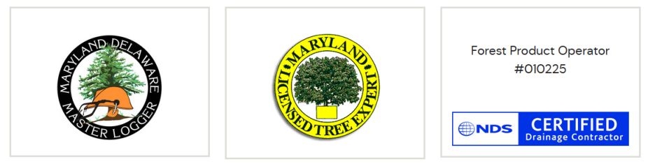 Maryland/Delaware Master Logger
Maryland Licensed Tree Expert
Maryland Forest Product Operator